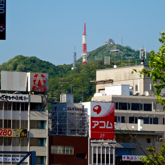 JR岐阜駅から見えた岐阜城 - 1