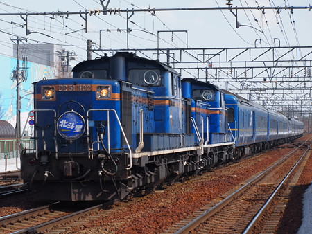 DD51重連 寝台特急北斗星 函館本線白石~苗穂
