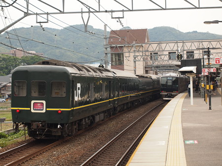 24系 寝台特急トワイライトエクスプレス 東海道本線島本駅