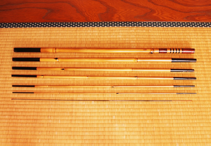 Japan traditional Bamboo Fly Fishing rod (wazao) length 234cm　ss-7005 