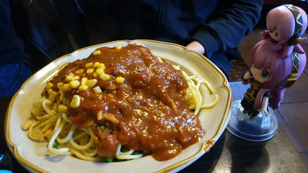 ちょびびさんの 、ミートスパです。 ルカ:「見た通りかなりのボリ...