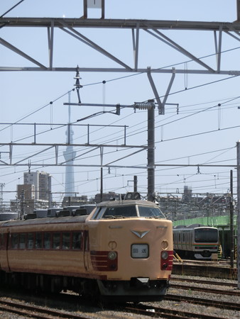 スカイツリーと485系