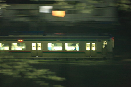 電車夜桜流し２