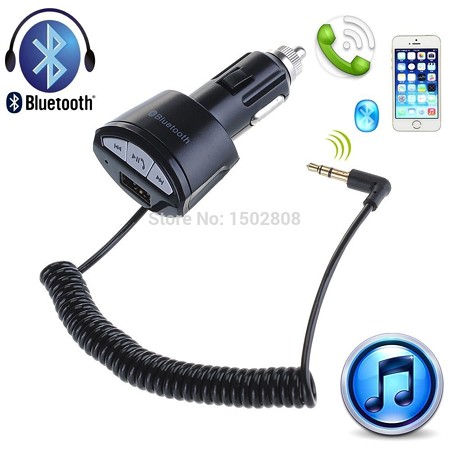 Bluetooth-Wireless-Car-Handsfree-Receiver-3-5mm-AUX-AUTO-Stereo-Audio-Adapter-USB-Charger