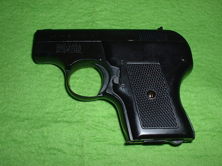 虎ビス屋 実銃型取り「S&W M61 エスコート」 レジンキャスト製 無可動文鎮 未塗装 左側面 Doburoku-TA