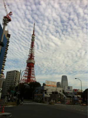 雲の海に浮かぶ東京タワー